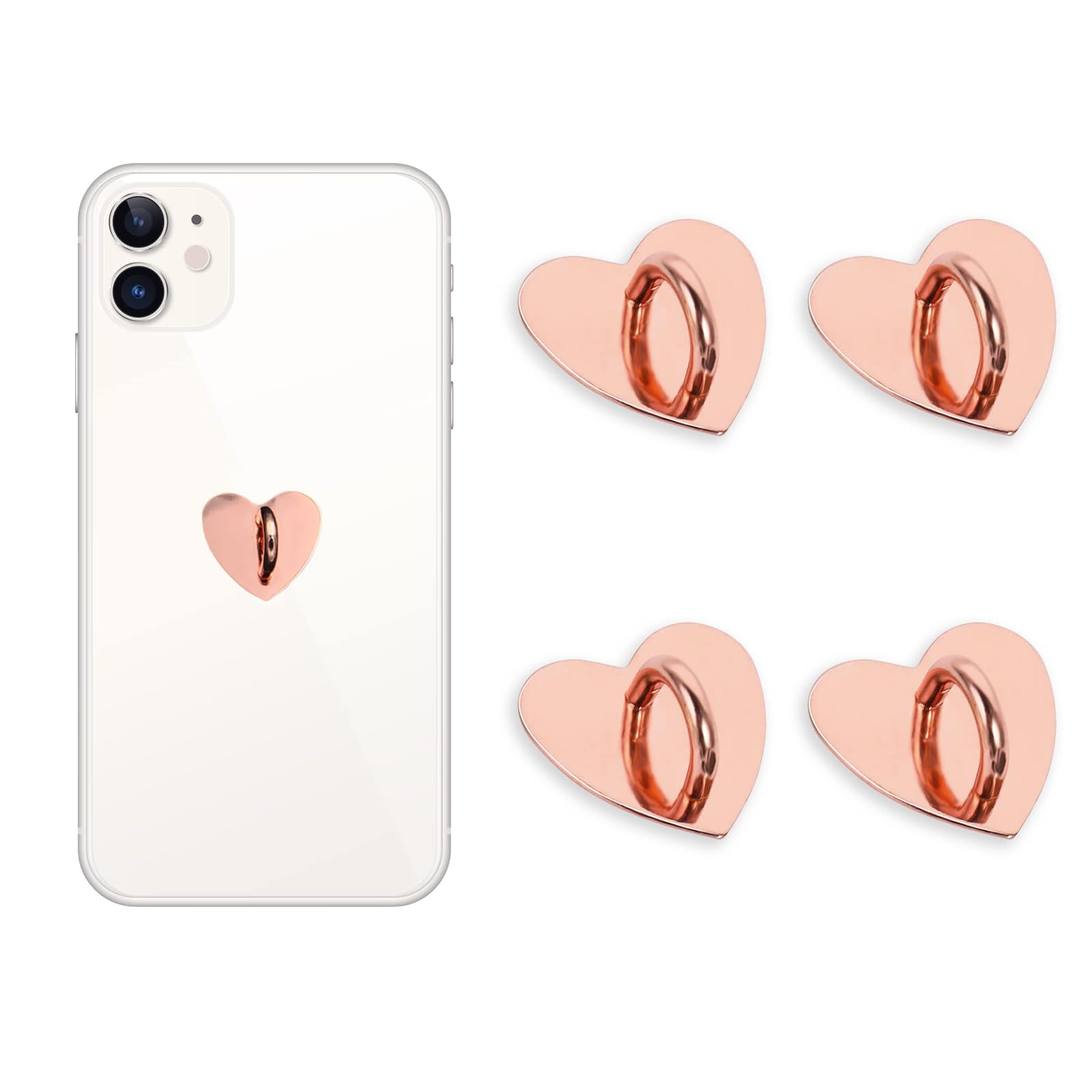スマホリング♡︎ʾʾハンドメイド MY mama ハート型 アレンジ スマホリング 1個 全2色 □ スマホ